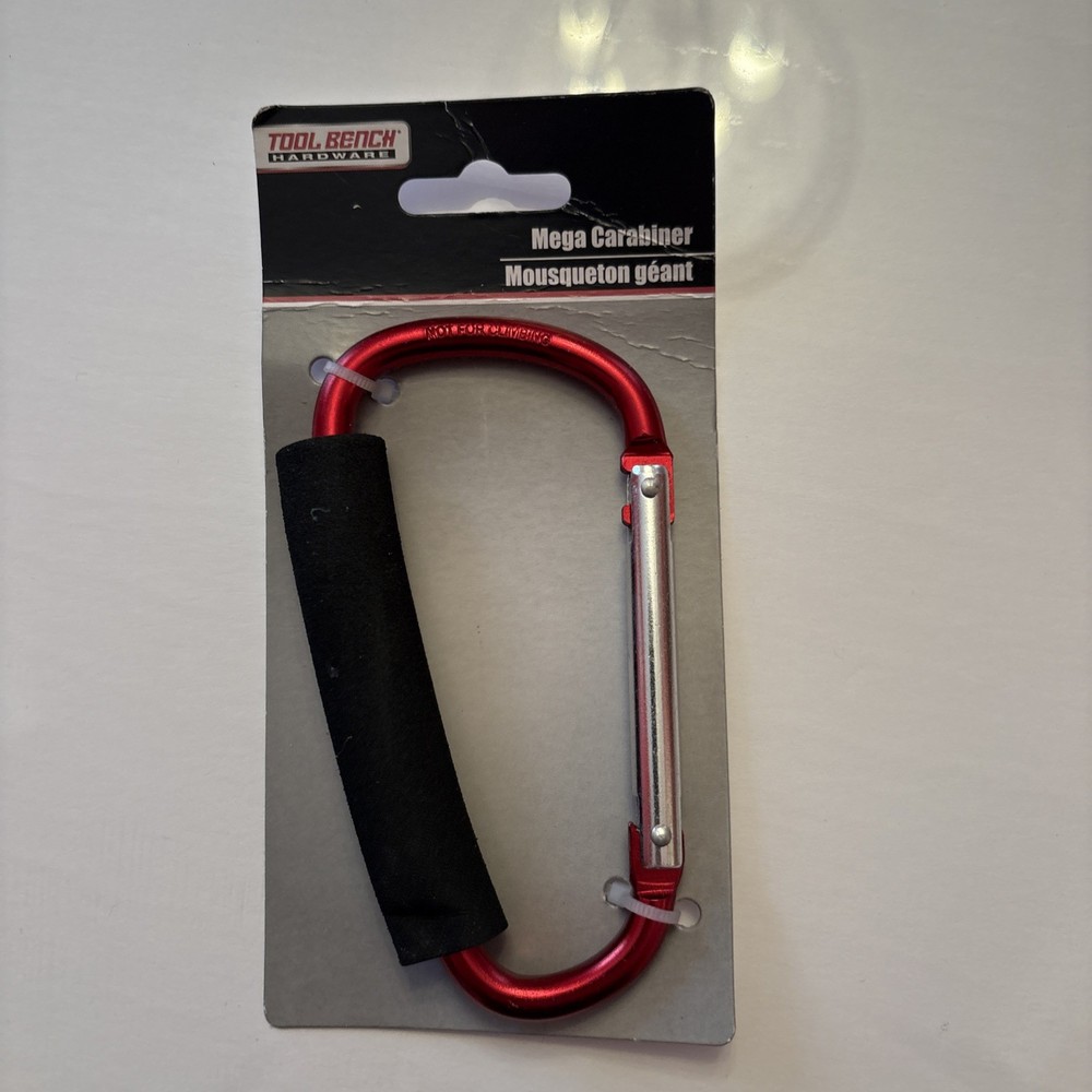 Tool Bench Hardware Red Mega Carabiner New