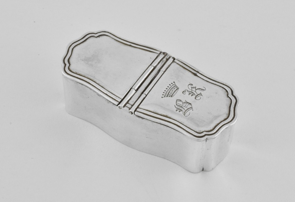 Antique Austrian Victorian Solid Silver Double Lidded Snuff Box, Royal Interest