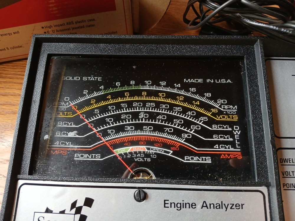 Vintage Sears Engine Analyzer 12 Volt Model 28 2161 Original Box