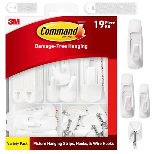 General Purpose Variety Kit, Various Sized Hooks, Wire Hooks, and Picture