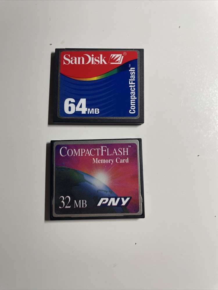 2 compactflash memory cards- 64 MB/32 MB
