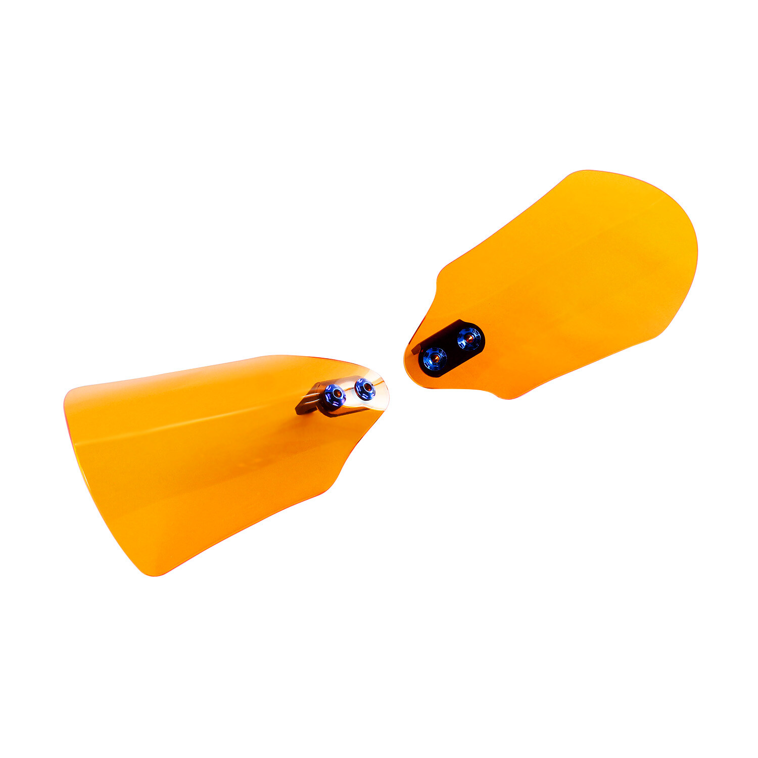 Sunset Orange Acrylic Hand Grips Guard Air Deflector on Rear Mirrors Fits Harley