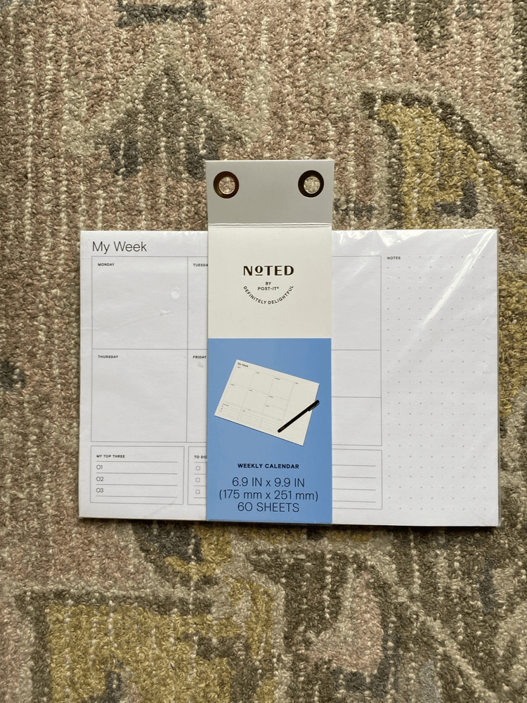 Noted By Post It Weekly Desk Paper Tablet Planner