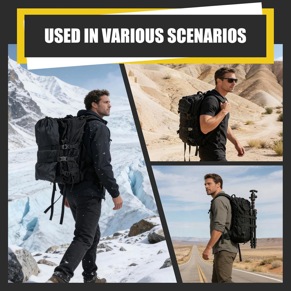 Tactical Molle System Backpack Straps - Adjustable 20.8" Pack Attachment Strap A