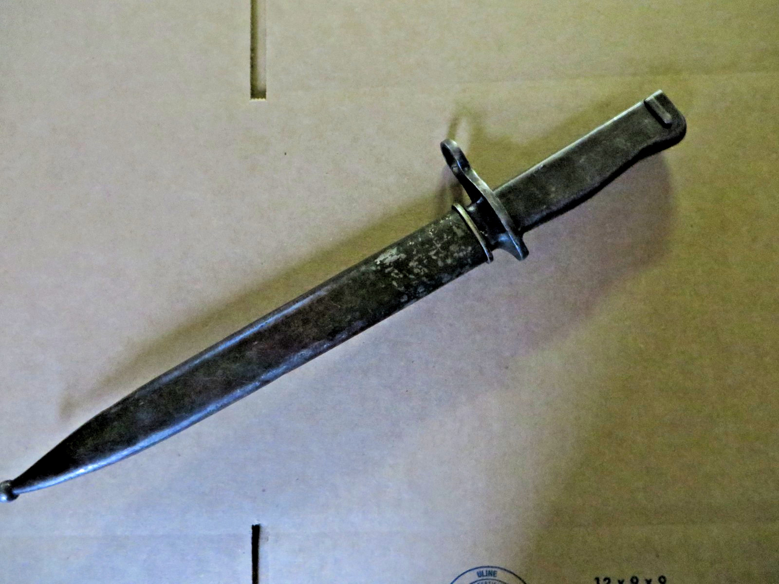 WWI GERMAN ERSATZ BAYONET Very Good Original Condition (crack on mount ring)