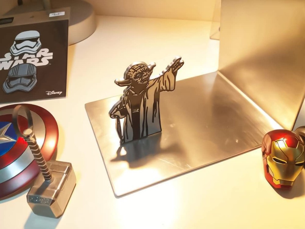 Master Yoda Force Metal Bookend, Double-sided Printing Yoda Pattern, Creative...