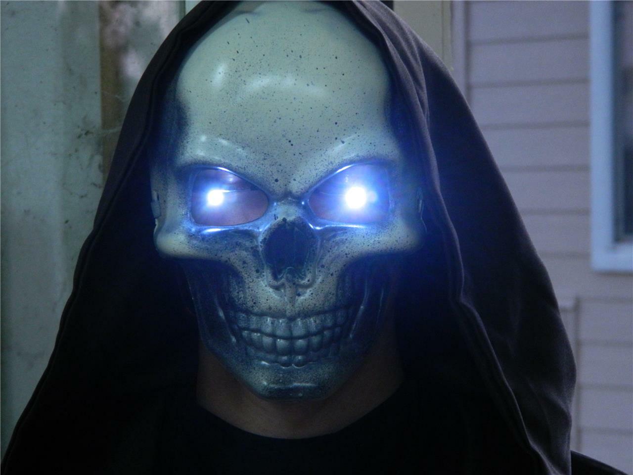 Halloween Prop, Cosplay, costume, Led GLOW Eyes Glasses for Masks, RED LEDs