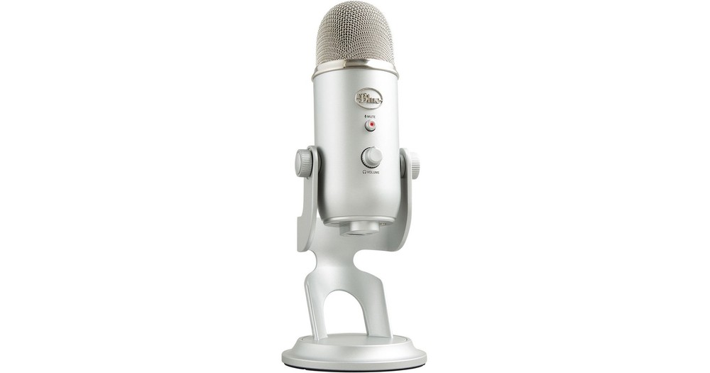 Logitech Blue Yeti USB Multi-Pattern Mic (Silver) with stand