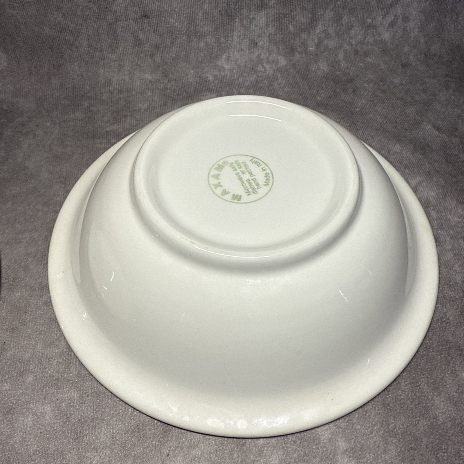 2 Maxam 8" Hand-Painted Striped Bowls Made in Italy Microwave Dishwasher Safe