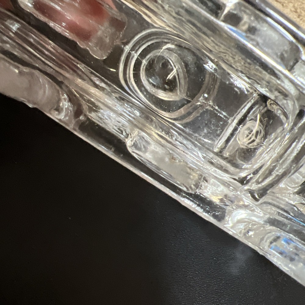 FIRE ENGINE GLASS CANDY CONTAINER ENGINE 1930s VICTORY GLASS