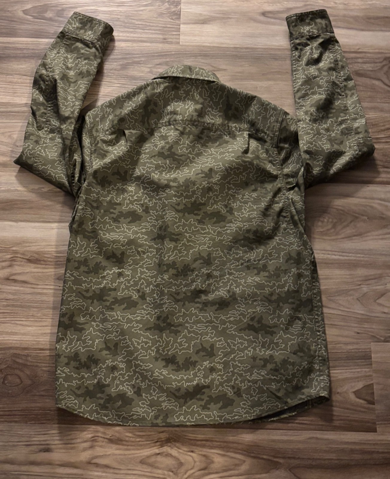 Duluth Trading Co Alaskan Hardgear Snap Button Camo Shirt Jacket Mens Medium