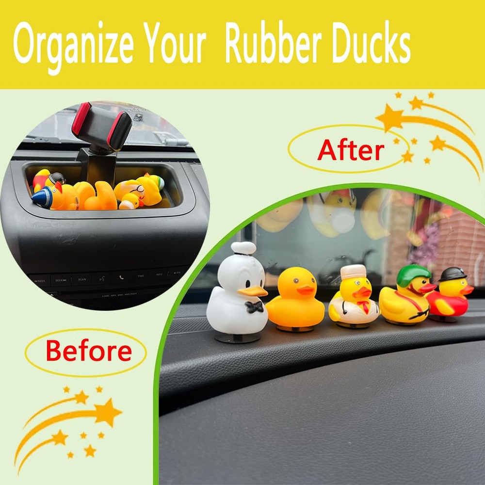20PCS Duck Plug Holder for Car Dashboard Rubber Mounts Black