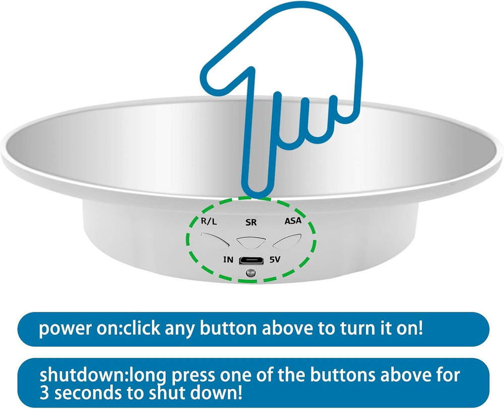 Motorized Rotating Display Stand,7.87Inch /17.6LB Load