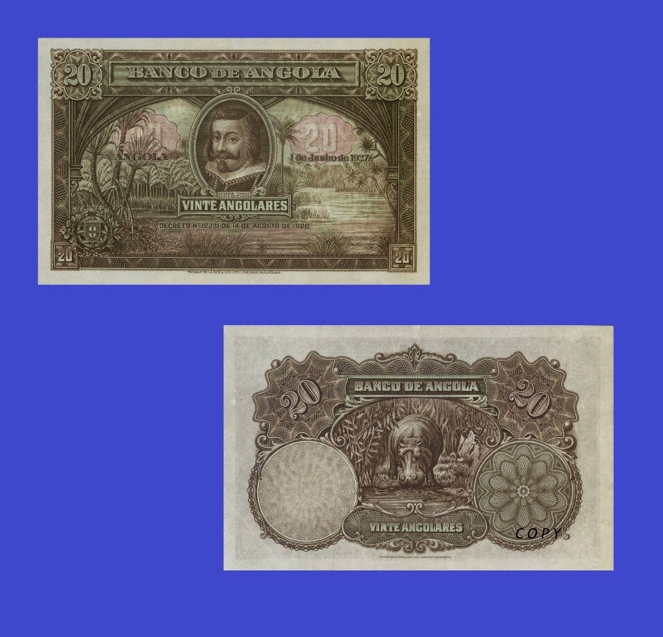 Angola 20 Angolares 1927 - Copy