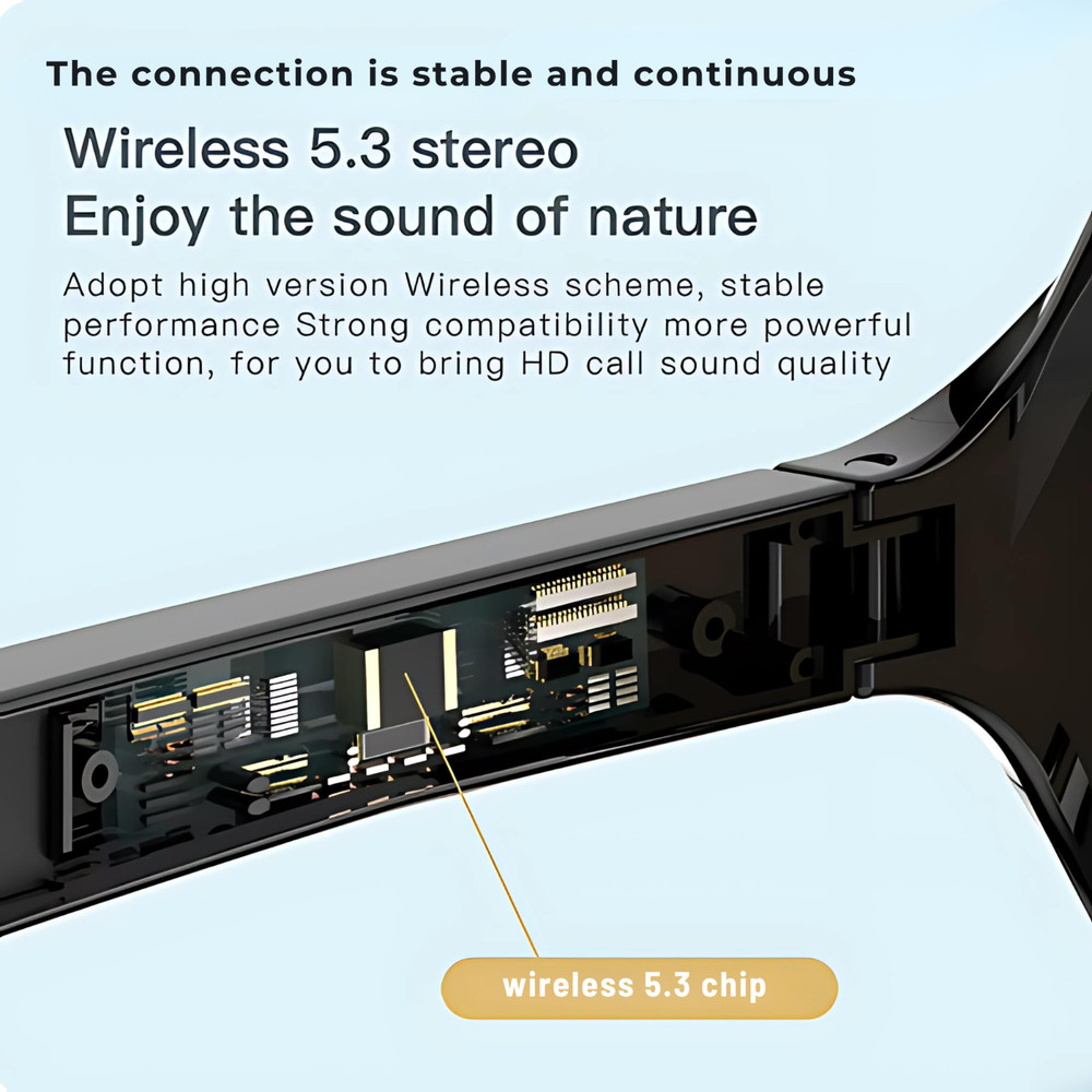 Smart UV Sunglasses Bluetooth Open-Ear Wireless Audio Touch Button Waterproof