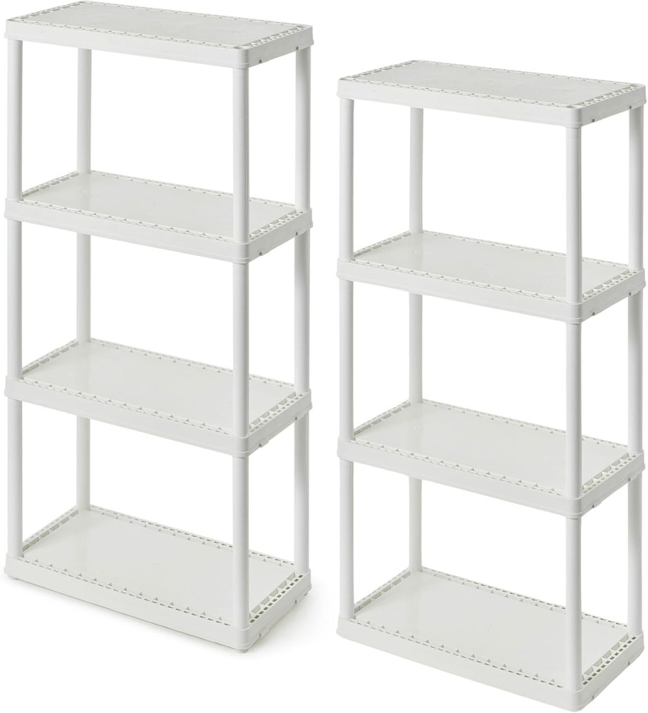 Gracious Living 4 Shelf Fixed Height Solid Light Duty Storage Unit 12 X 24 X 48