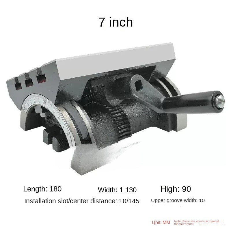 Adjustable Angle Tiltable Angle Rotary Table Tilting Table 7/10/12/15Inch