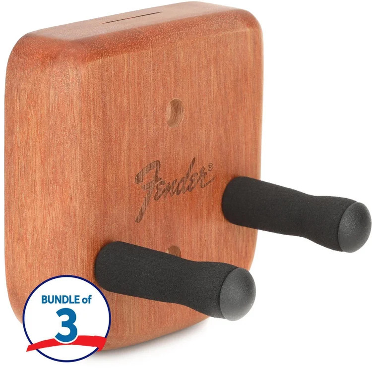 Fender Level-up Stratocaster Wall Hanger (3 Pack) - Mahogany