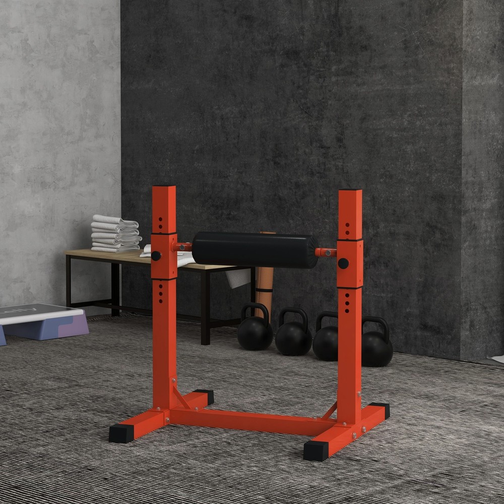 Bulgarian Split Squat Stand, 12-Level Leg Training Machine, Red