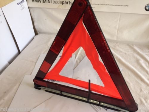 GENUINE BMW EMERGENCY SAFETY WARNING TRIANGLE E81 E87 E46 E60 1 3 5 7 SERIES ...