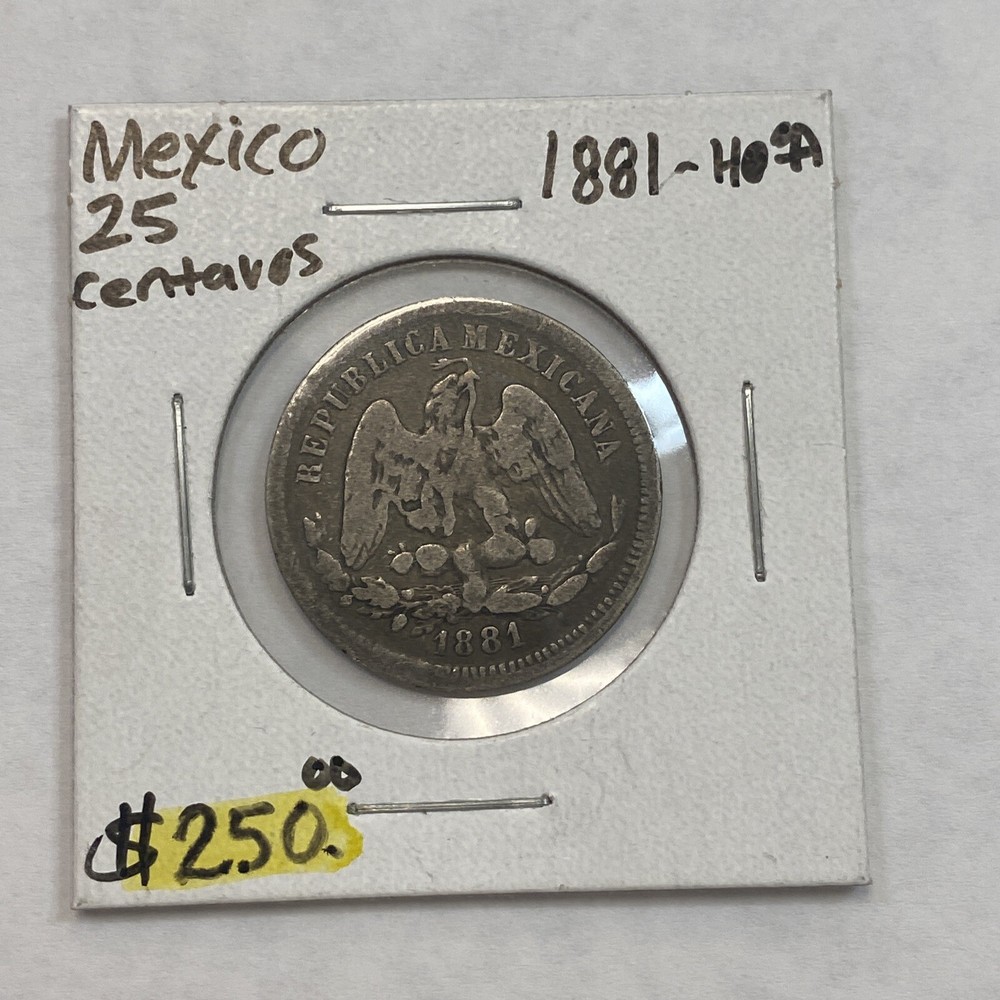 1881 Mexico 25 centavos