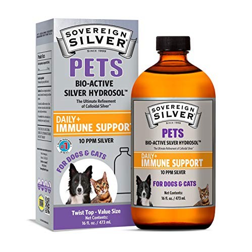 Sovereign Silver Bio-Active Silver Hydrosol for Pets Immune Support, 16 oz.