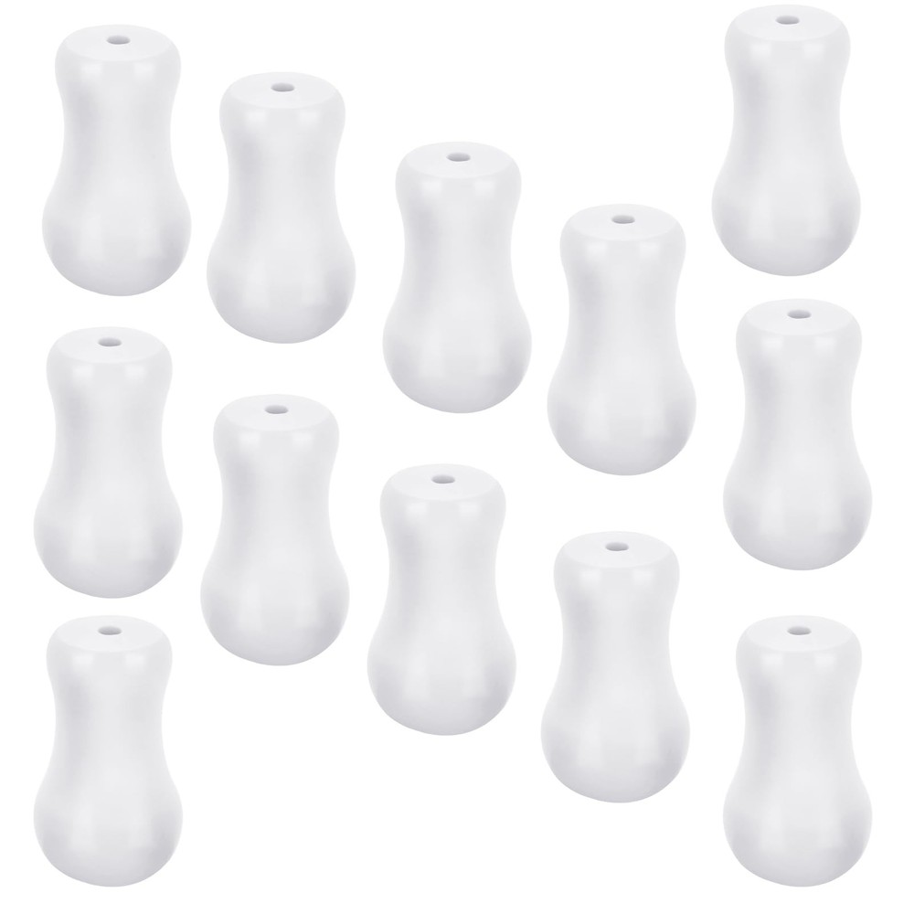 12 Pcs White Blind Pull Cord Knobs, Window 3.1 inches x 1.8 inches,