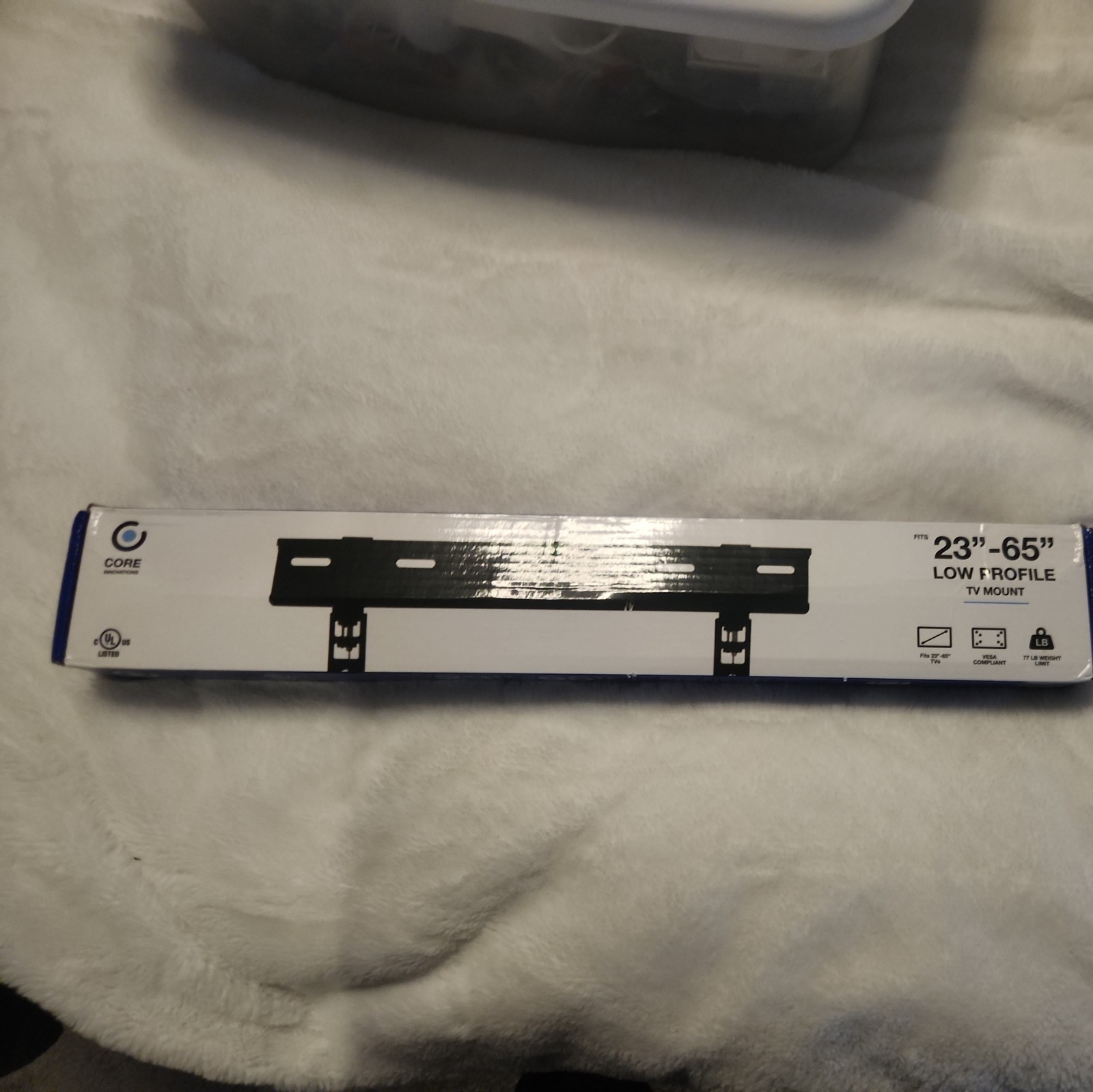 CORE INNOVATIONS LOW PROFILE TV MOUNT FITS 23 IN. TO 65 IN. TV"s wt. limit 77lbs