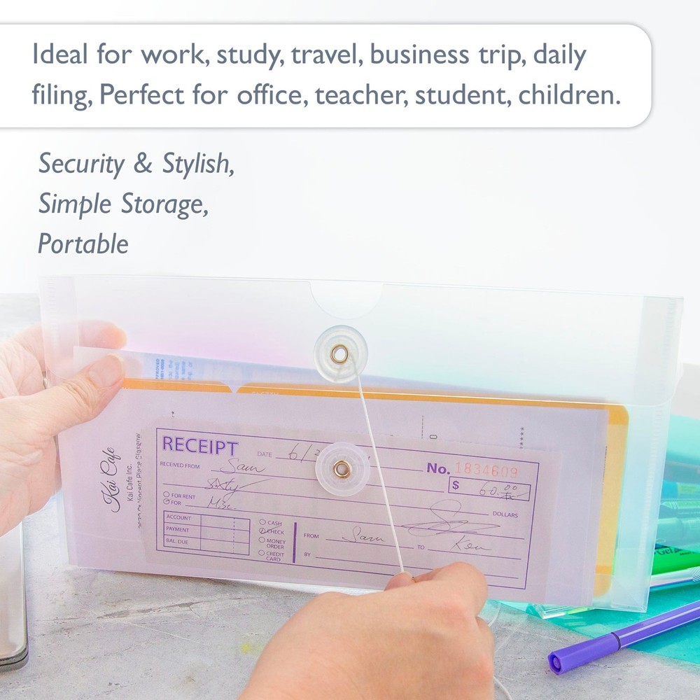 BAZIC Coupon / Check Size String Envelope (3/Pack), pack of 24