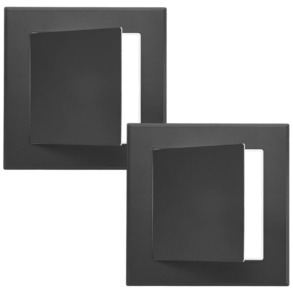 2-Pack Access Panel for Drywall, 5x5" Plastic Removable [Black, Square]