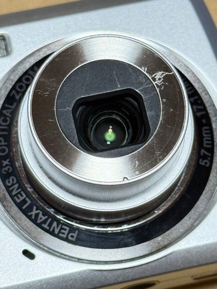 PENTAX Optio E60 Silver Compact Digital Camera Working Used Japan