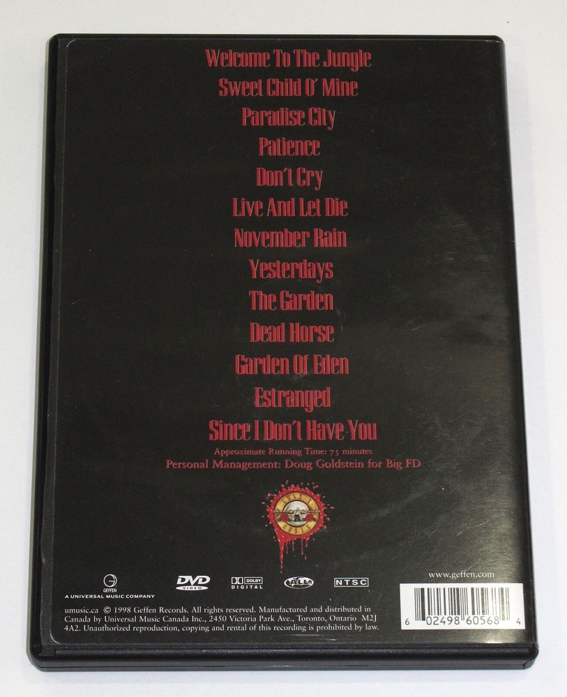 Slash & Steven Adler signed GNR "GUNS N' ROSES" DVD Welcome To Videos JSA COA