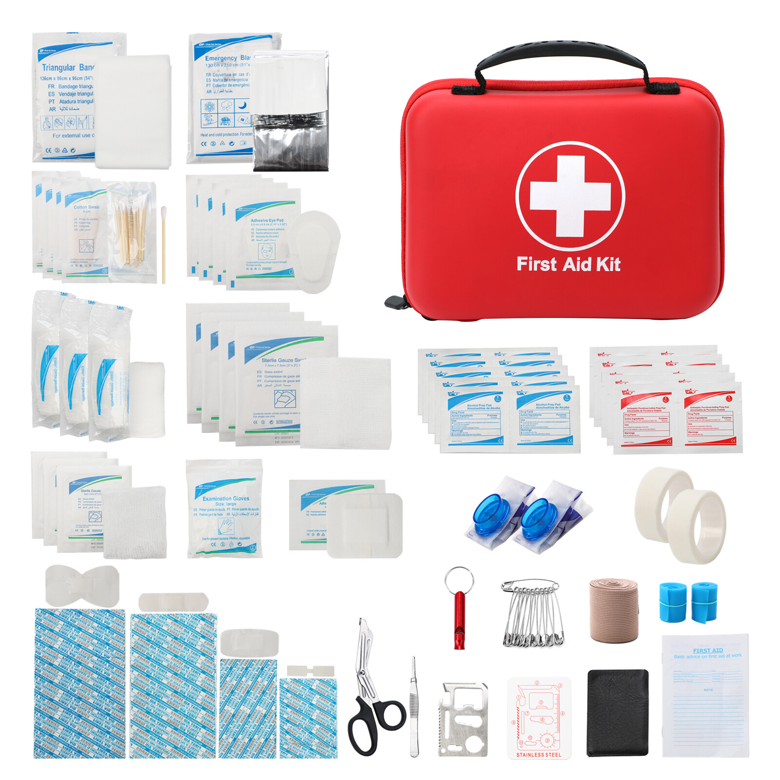 237Pc Tactical First Aid Kit Emergency Military Trauma Survival Medical Supplies
