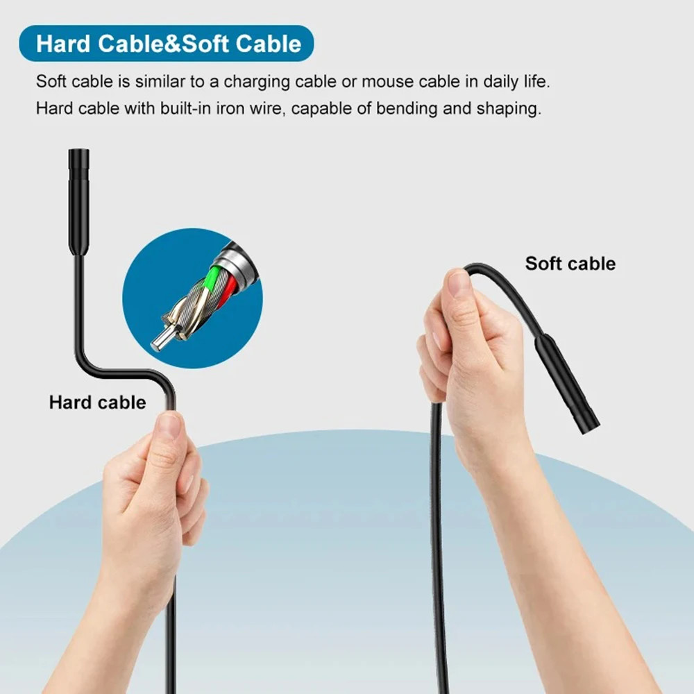Industrial Endoscope Camera with two port for iOS/Android System HD 960P Inspect