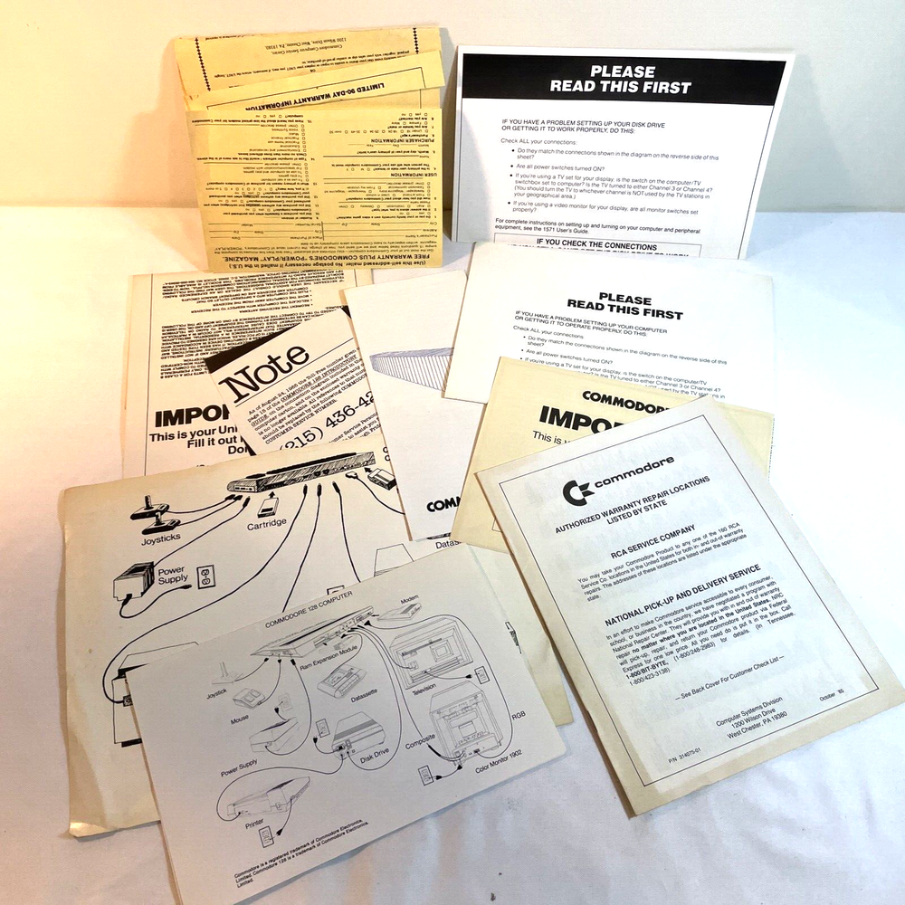 COMMODORE 64 Computer Vintage VTG Original **BOX, GUIDES & FOAM INSERTS ONLY**