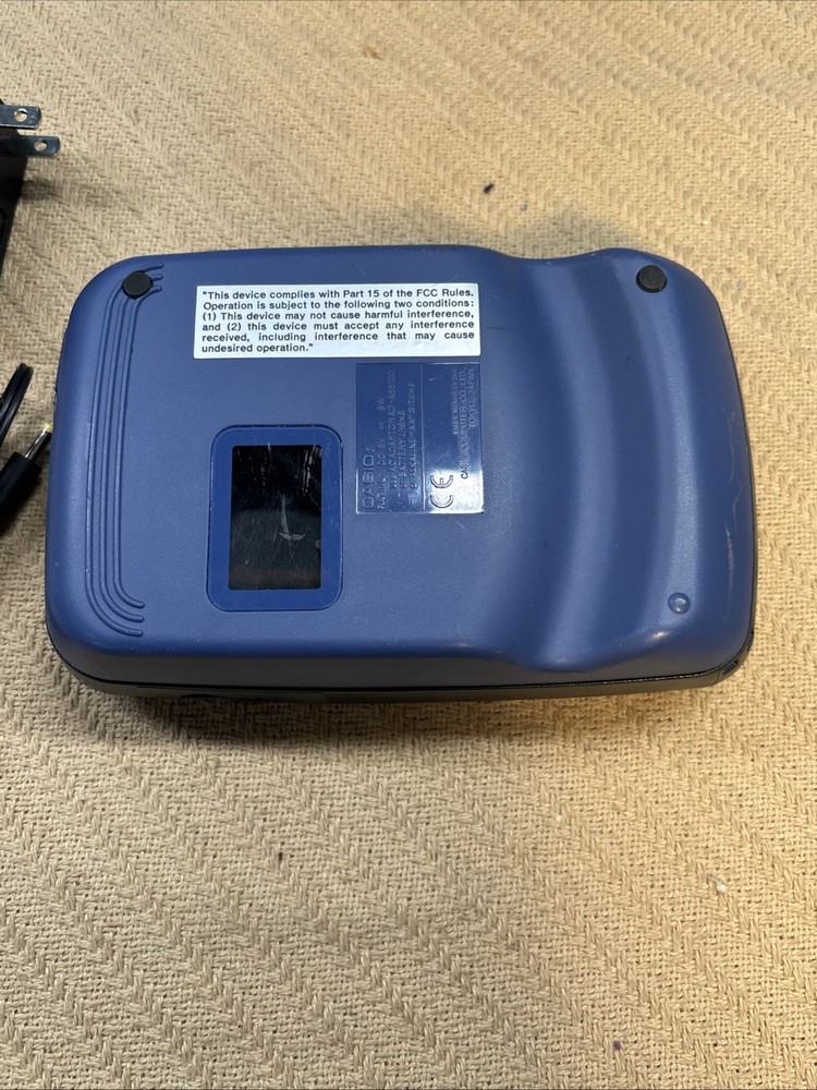 Casio EZ-Label Printer Blue KL-100 With A/C Adapter