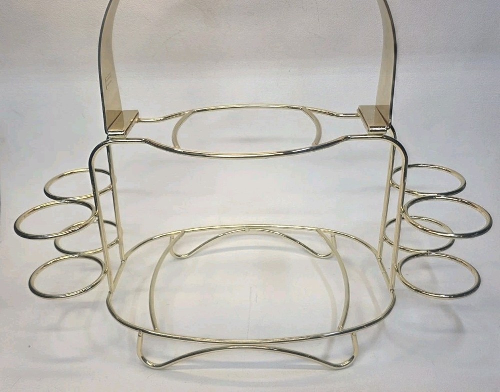 Gold Plated Wire Chafing Dish And Cup Holder Caddy