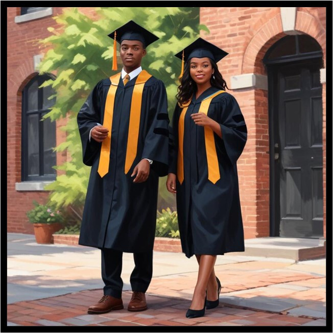 30 Custom Two Proud Grads Personalized Address Labels