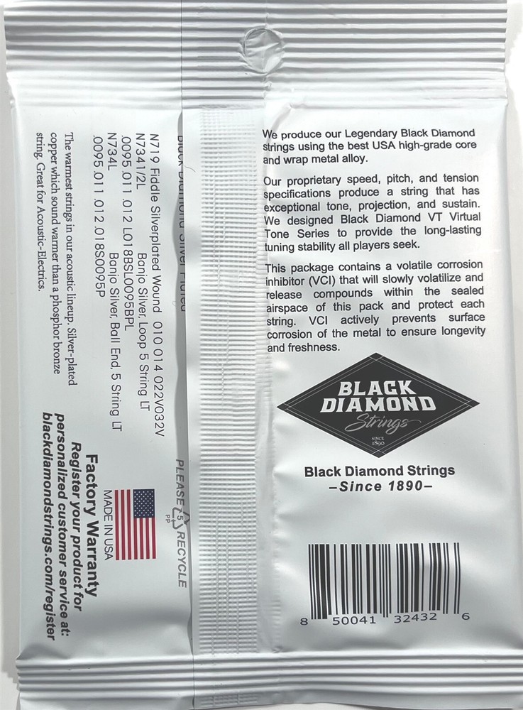 Black Diamond Banjo Strings 5-String Light Loop End