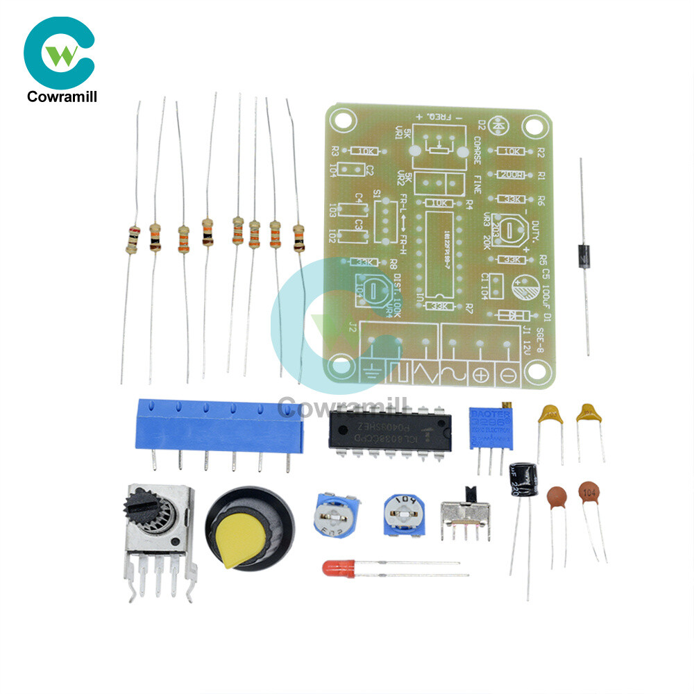ICL8038 Monolithic Function Signal Generator Module Sine Square Triangle DIY Kit