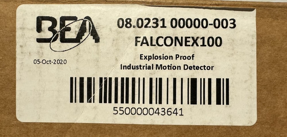 NEW BEA 10FALCONEX100 MOTION SENSOR WITH EXPLOSION-PROOF / FLAME-PROOF HOUSING