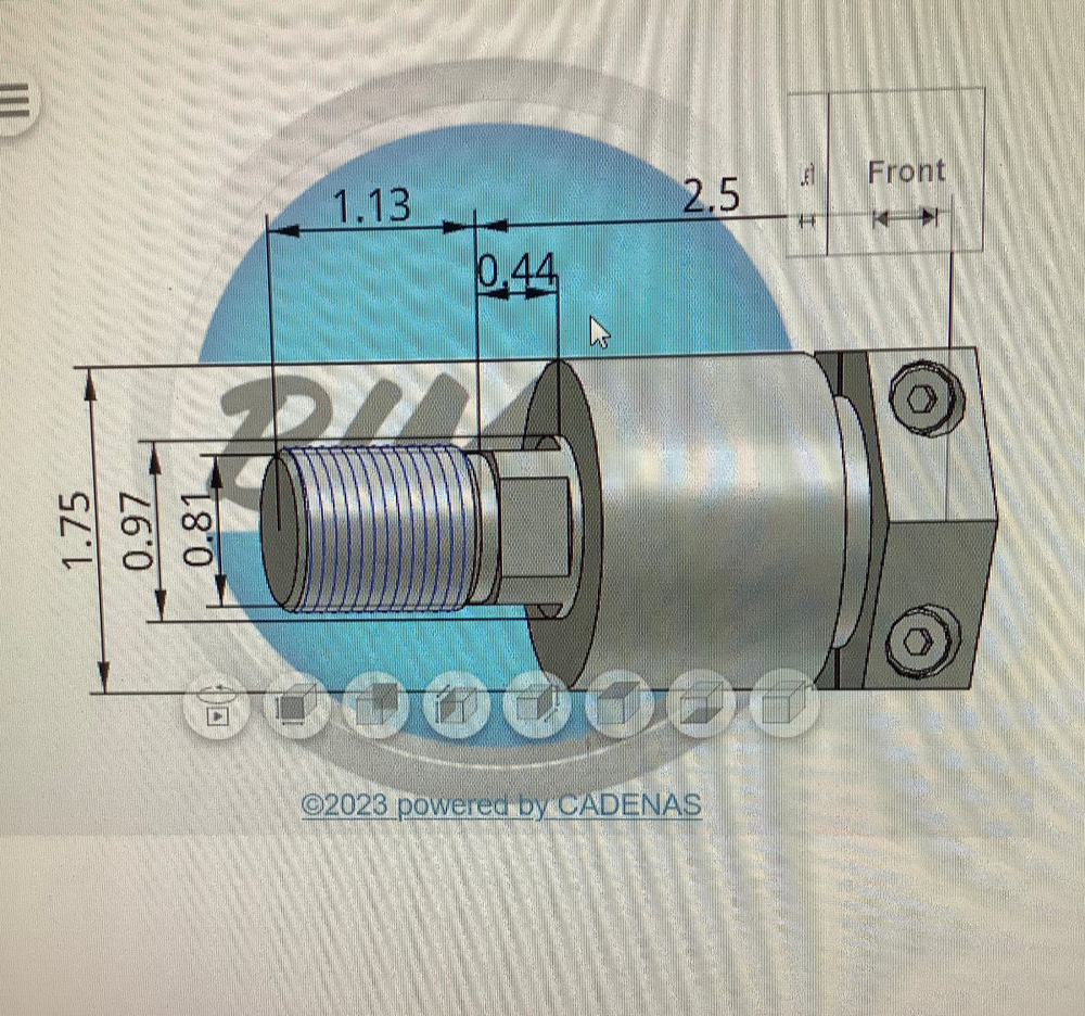 TRD BIMBA VCX-1-14 ACH-875 HEX ROD END ALIGNMENT COUPLER **NEW***