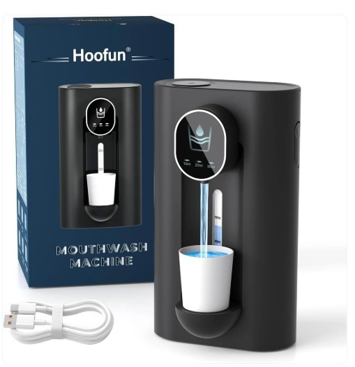 "Automatic Mouthwash Dispenser for Bathroom,18.26Oz Wall Mounted Mouth Wash