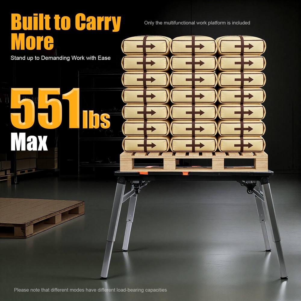 Workbench Portable Folding Work Table 7-in-1 Workbench Load Multifunctional