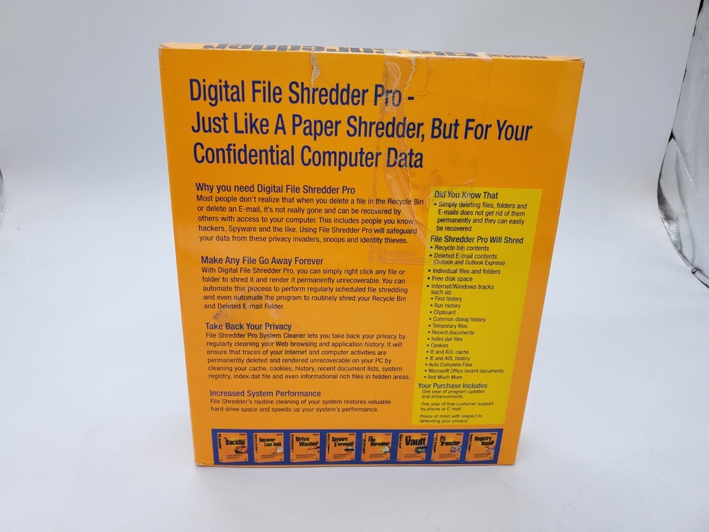 Digital Drive Shredder Pro- StompSoft - 2005 - Sealed New!
