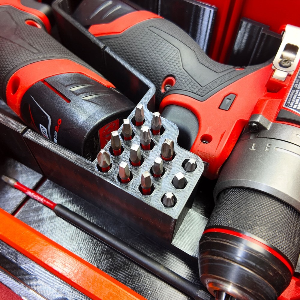 M12 Drill Driver Organizer for Milwaukee Packout insert 2 and 3 Drawer