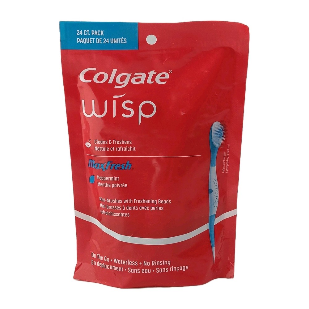Colgate Wisp Mini-Brushes with Freshening Beads - 24 Pack - Peppermint