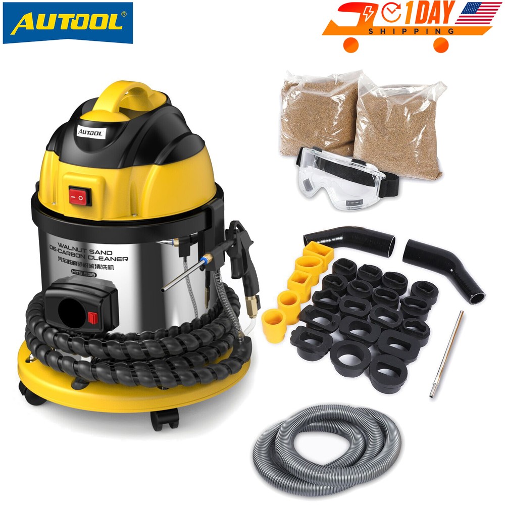 Walnut Blaster Car Engine Carbon Cleaner Cleaning Machine with 18pcs adapter
