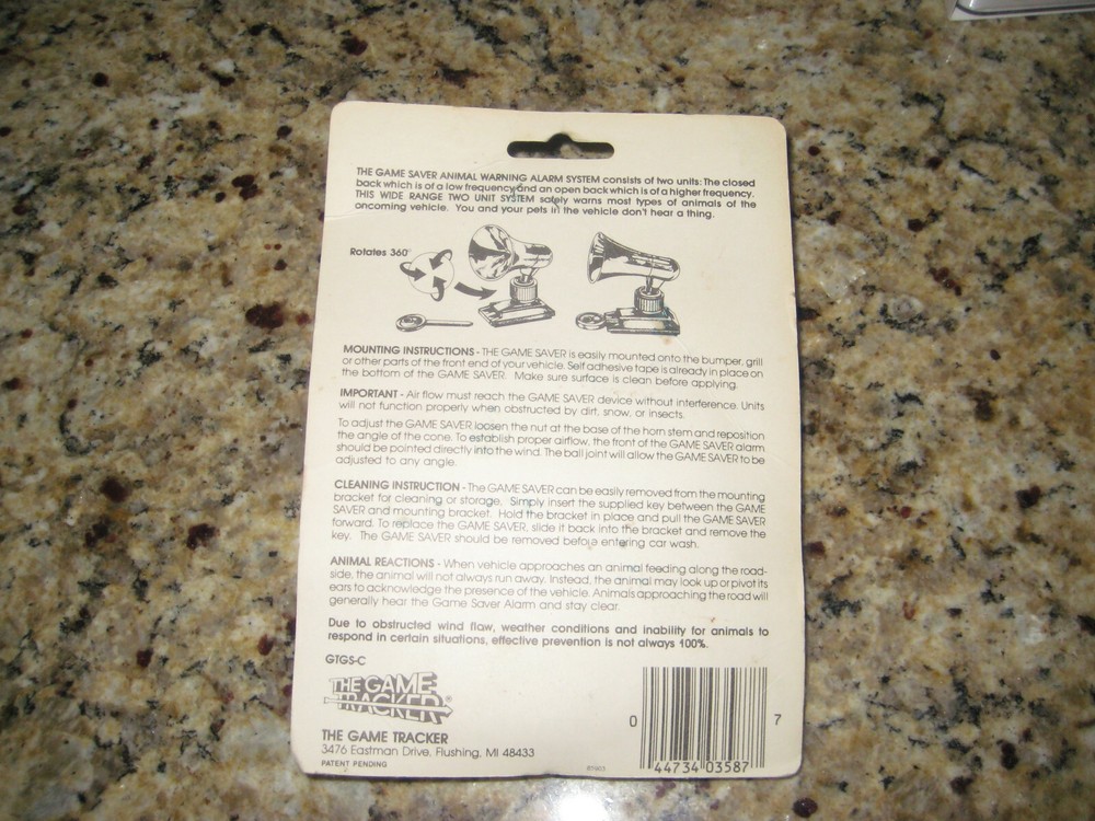 Adjustable Game Saver Animal Warning Alarm System.