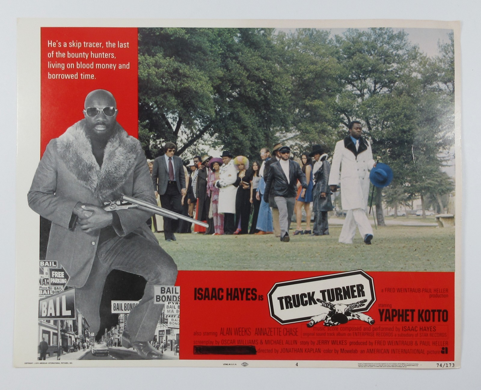 Blaxploitation Film Movie Truck Turner Isaac Hayes Original Lobby Card Set 1974